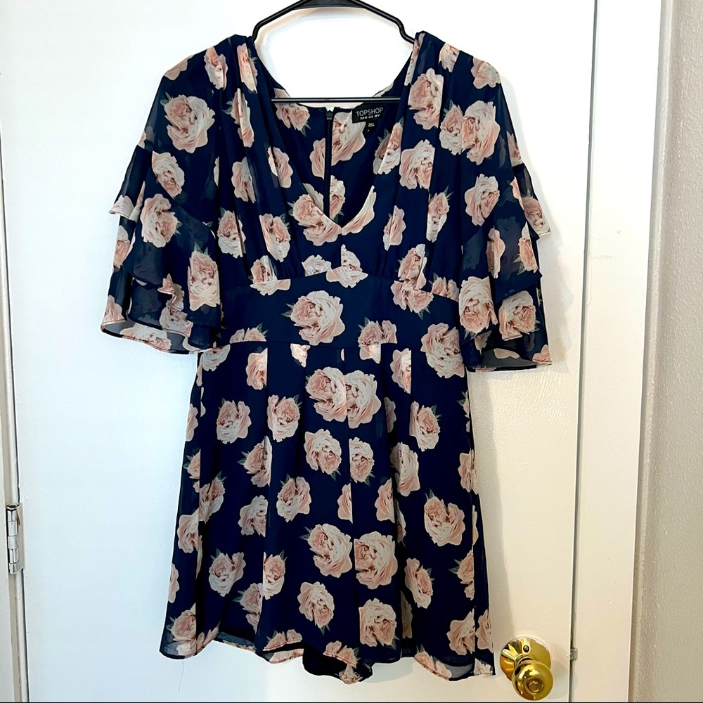 Topshop fit and flare mini romper